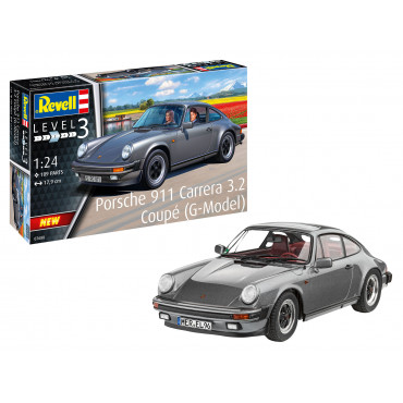 KIT PARA MONTAR REVELL PORSCHE 911 CARRERA 3.2 COUPÉ (G-MODEL) 1/24 109 PEÇAS REV 07688